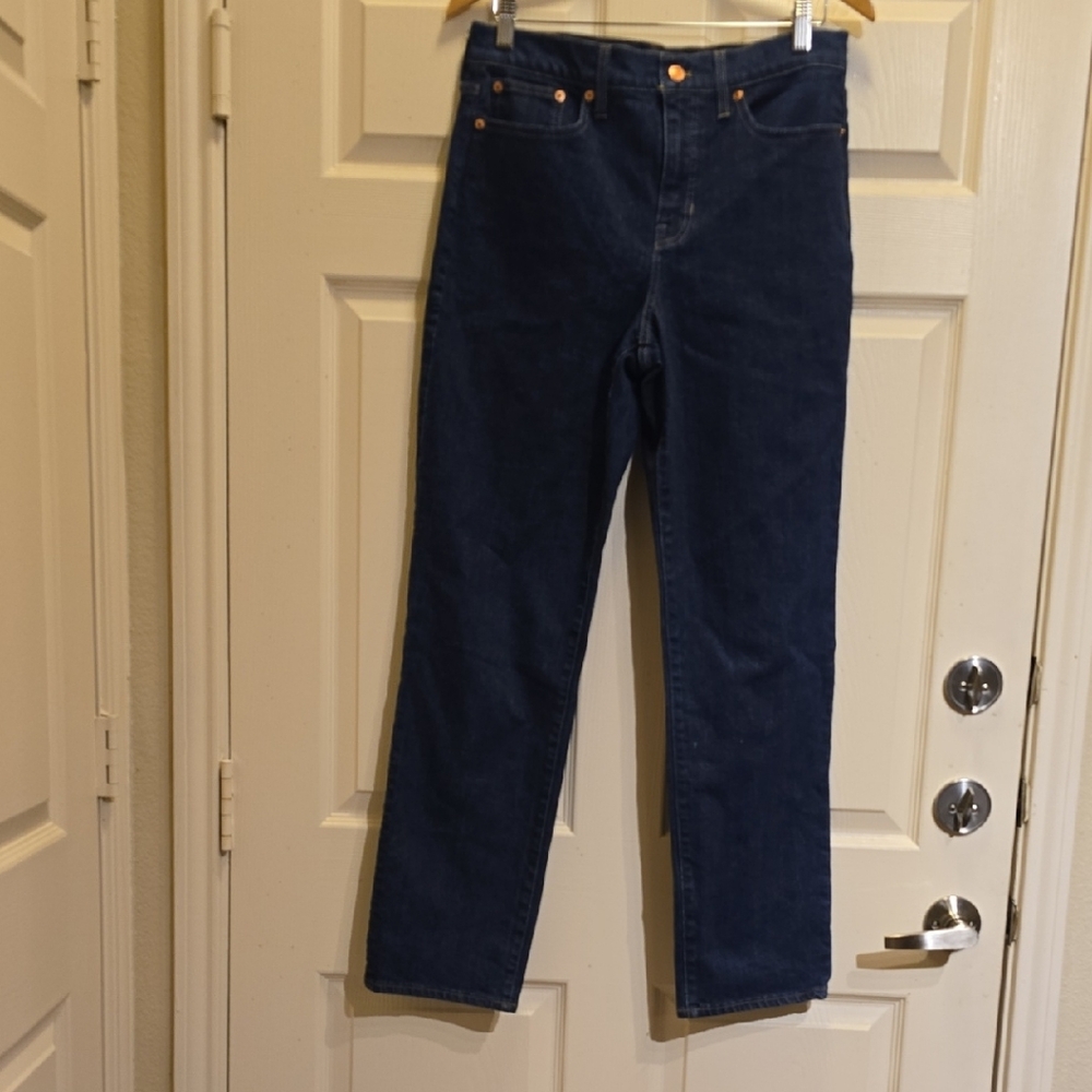 J. Crew Dark Blue Straight Leg Jeans